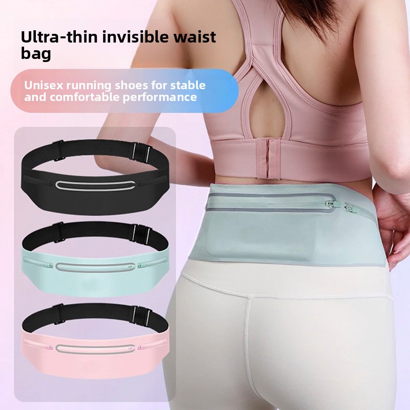 Running Gear Holder - 3 Pockets Reflective Running Belt Marathon