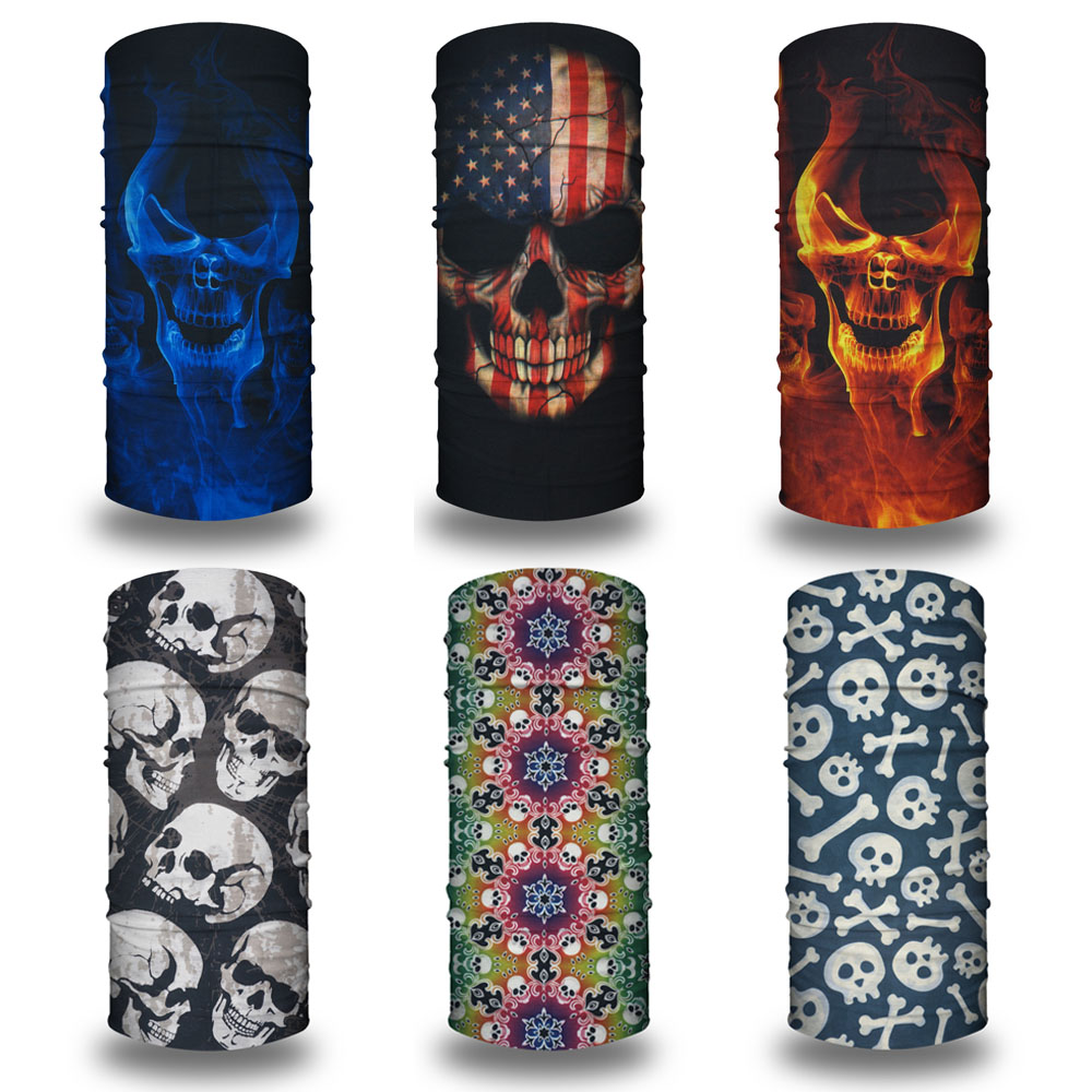 Running Gear Equipment - Cycling Face Mask Headwear Halloween Skull