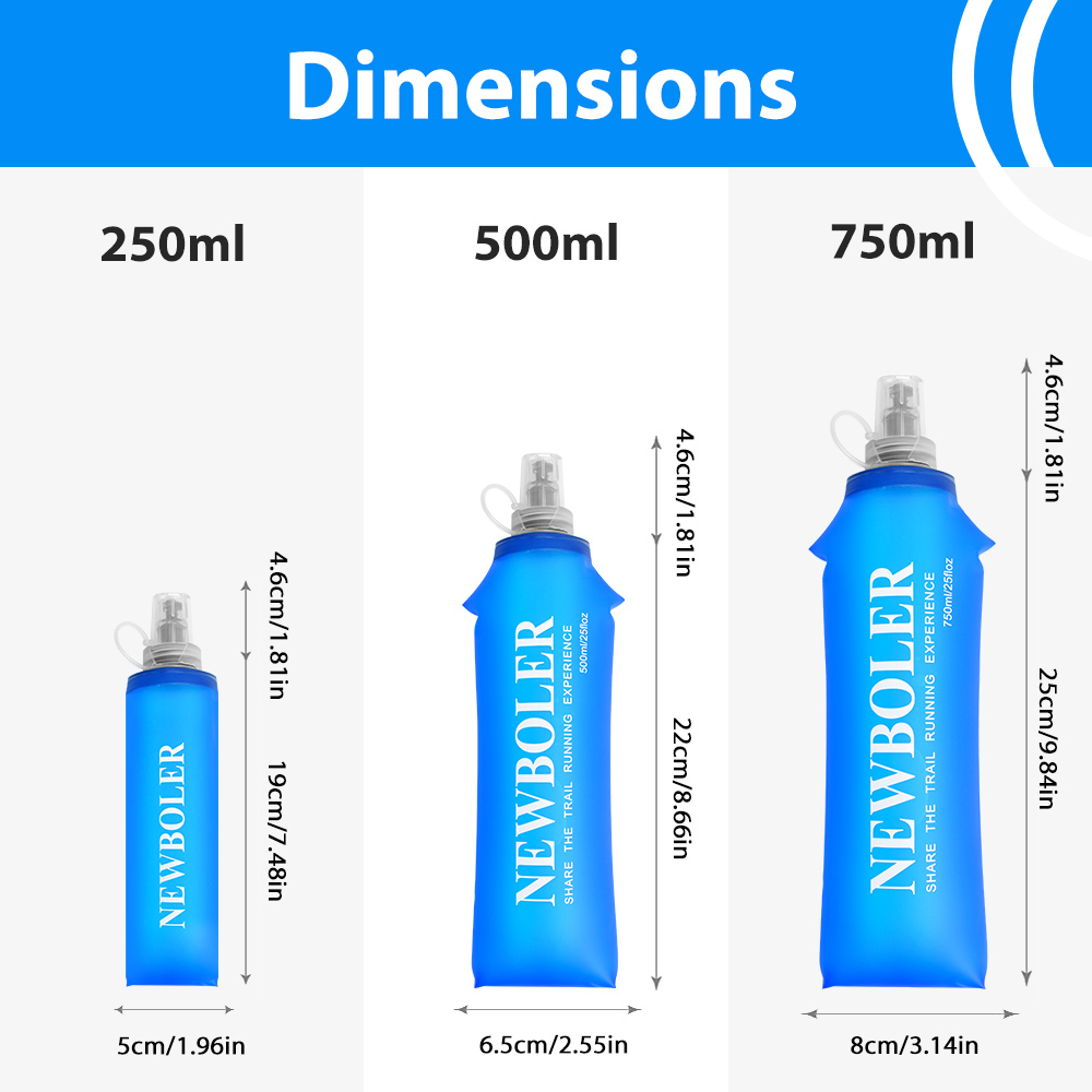 250/500/750ML Water Bottle TPU - Running Gear Holder review and price