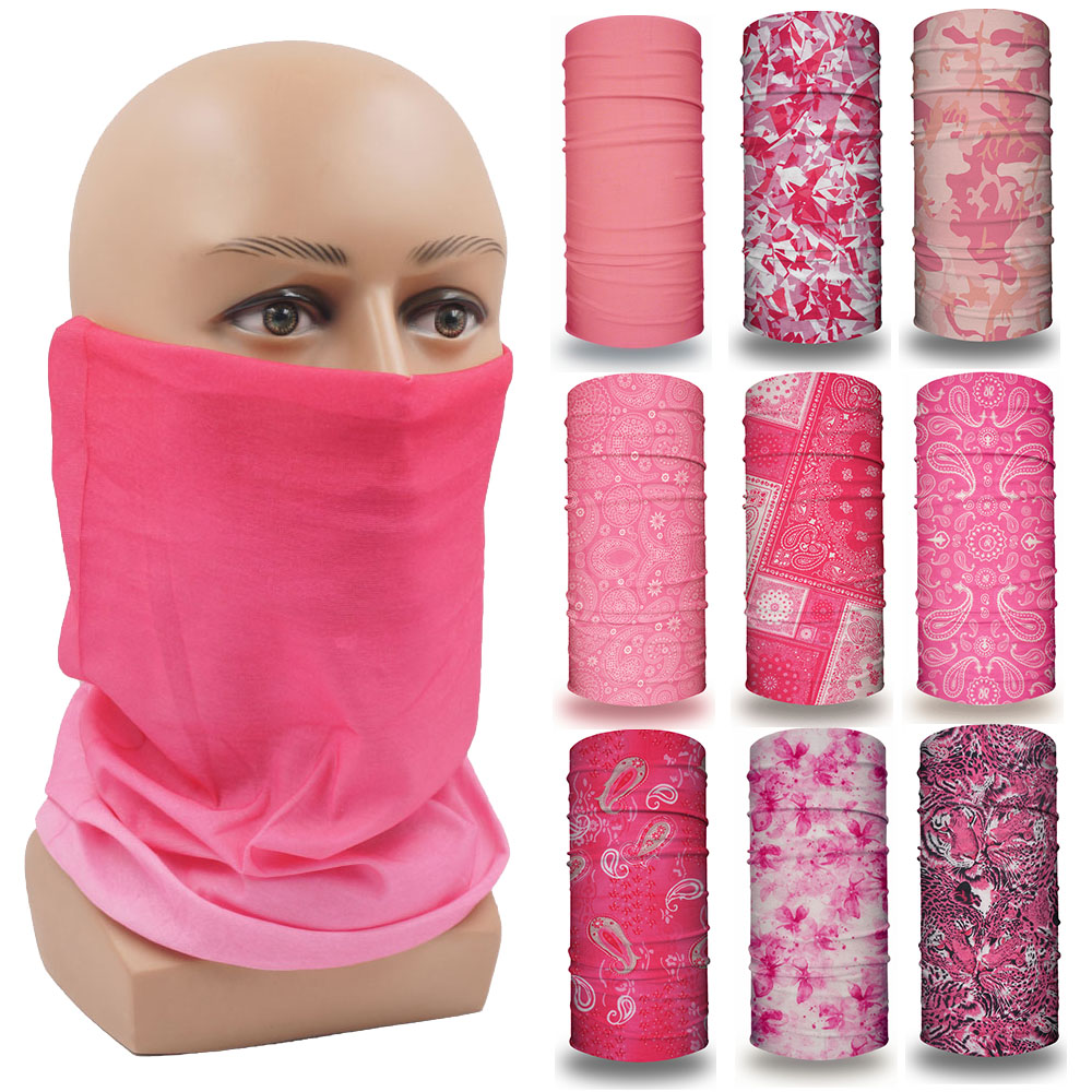 Pink Bandana Face Mask Hiking  - Running Gear Youtube review and price