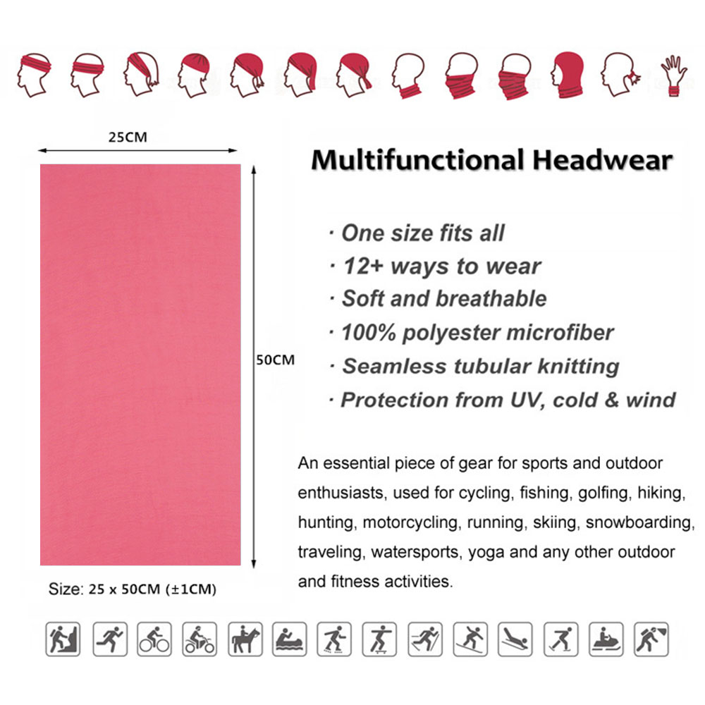 Pink Seamless Outdoor Bandana  - Running Gear Youtube review and price