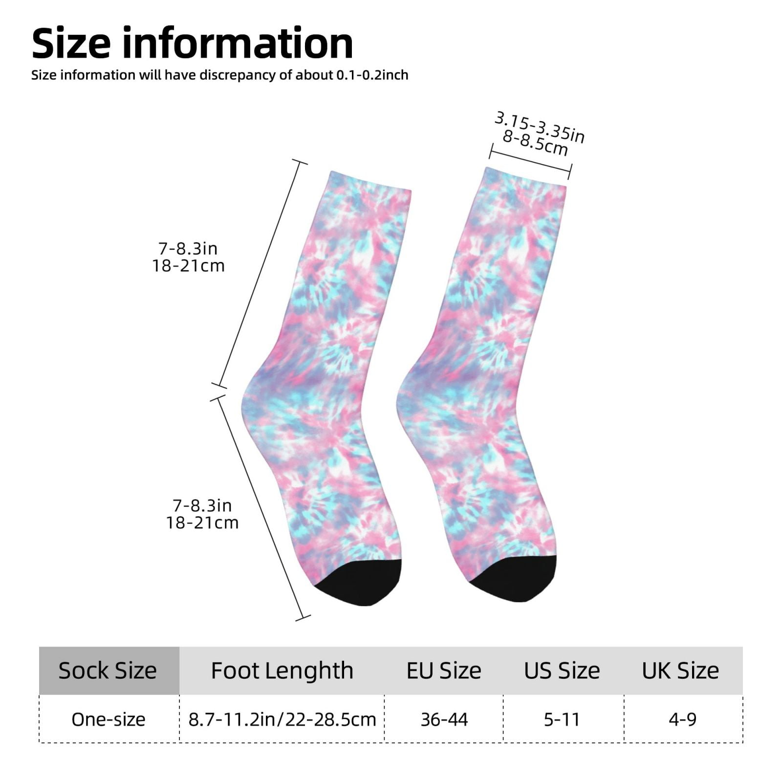 Tie Dye Print Crew Socks For W - Running Gear Youtube review and price
